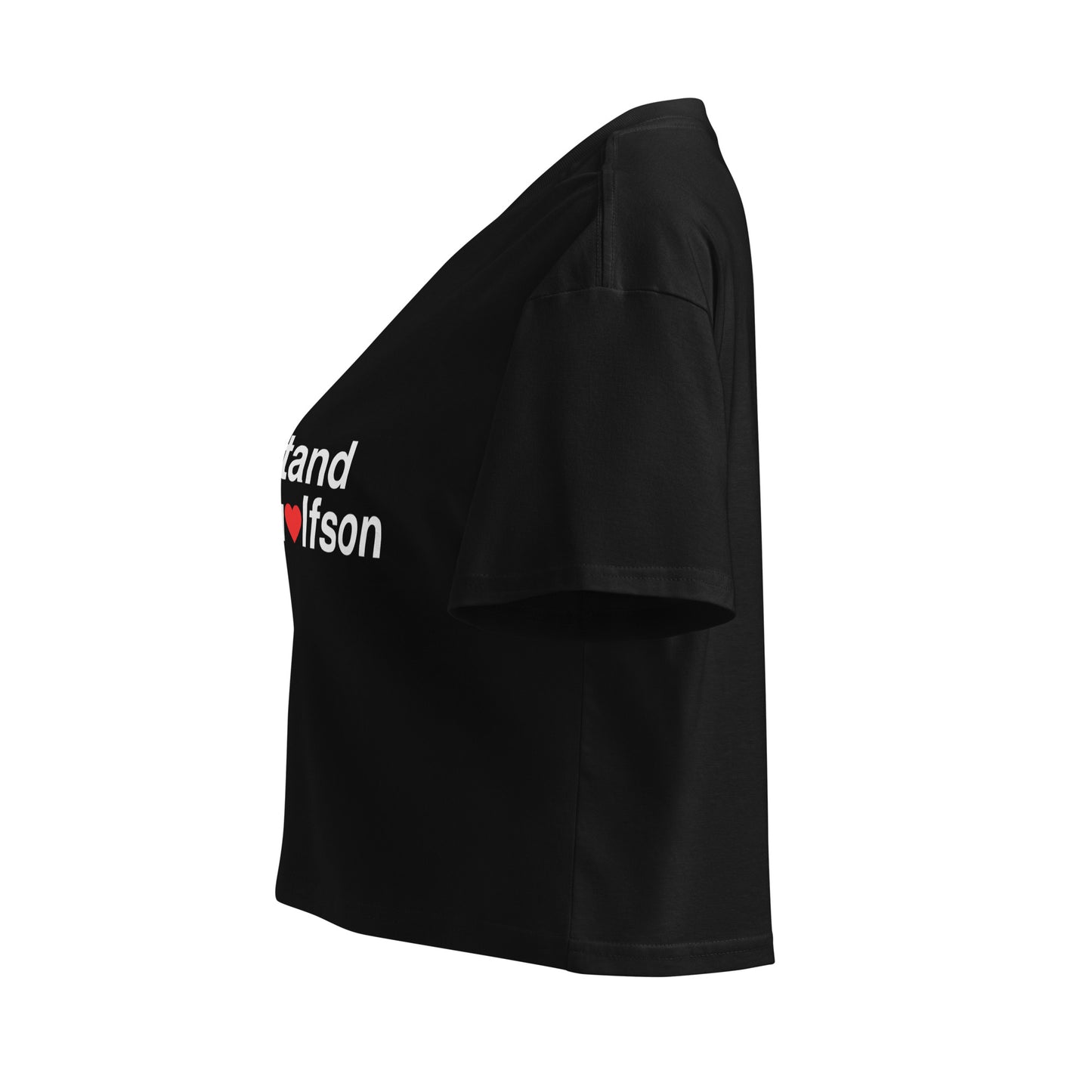 I Cant' Stand Crop Top BLK